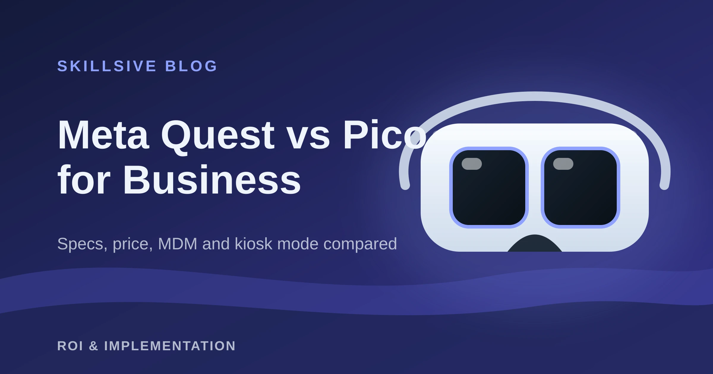 Meta Quest and Pico 4 Ultra Enterprise headsets side by side on a comparison chart